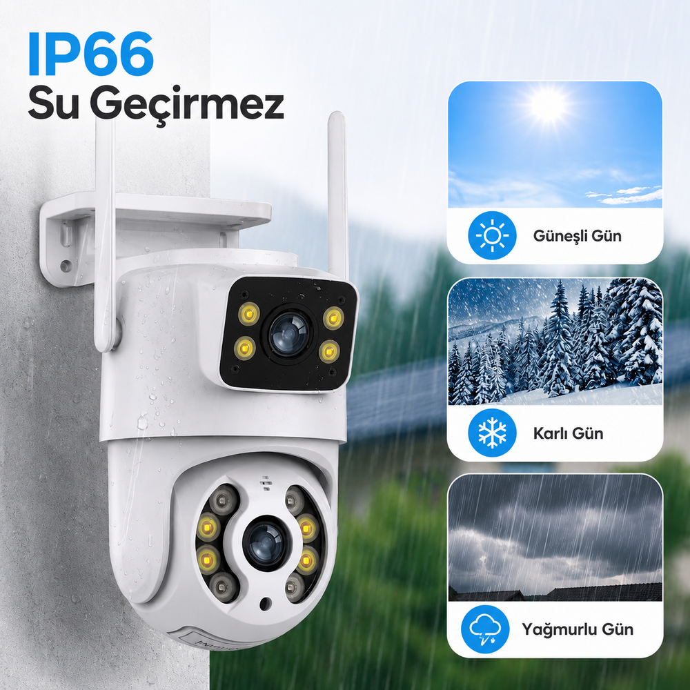 Yoosee YS-10 Pro 6MP Çift Lens PTZ Wi-Fi Kamera