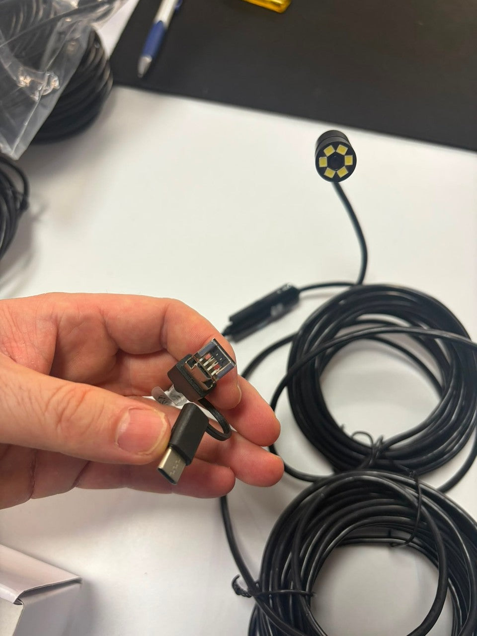 Uninet Android ve Bilgisayar Uyumlu 15MM 15M Kablolu Geniş Açılı Yılan Kamera