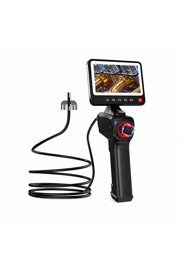 Oynar Başlıklı Joystickli Ekranlı Kayıt Yapabilen Çapı 3.9mm Uzunluğu 1.5metre Kablolu Endoskop Yılan Kamera