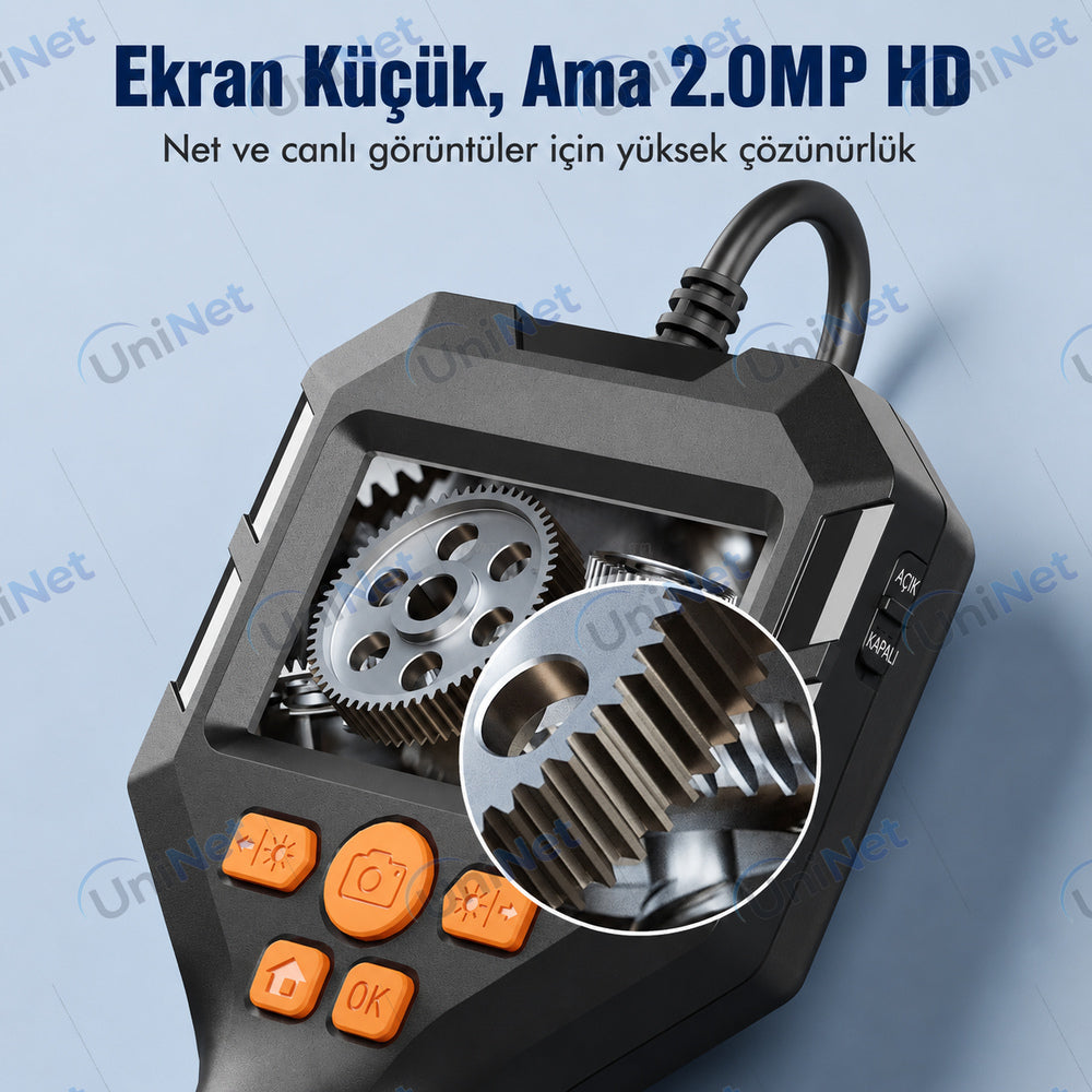 5 Metre Ekranlı 5.5mm Sert Kablo Endoskopi Yılan Kamera