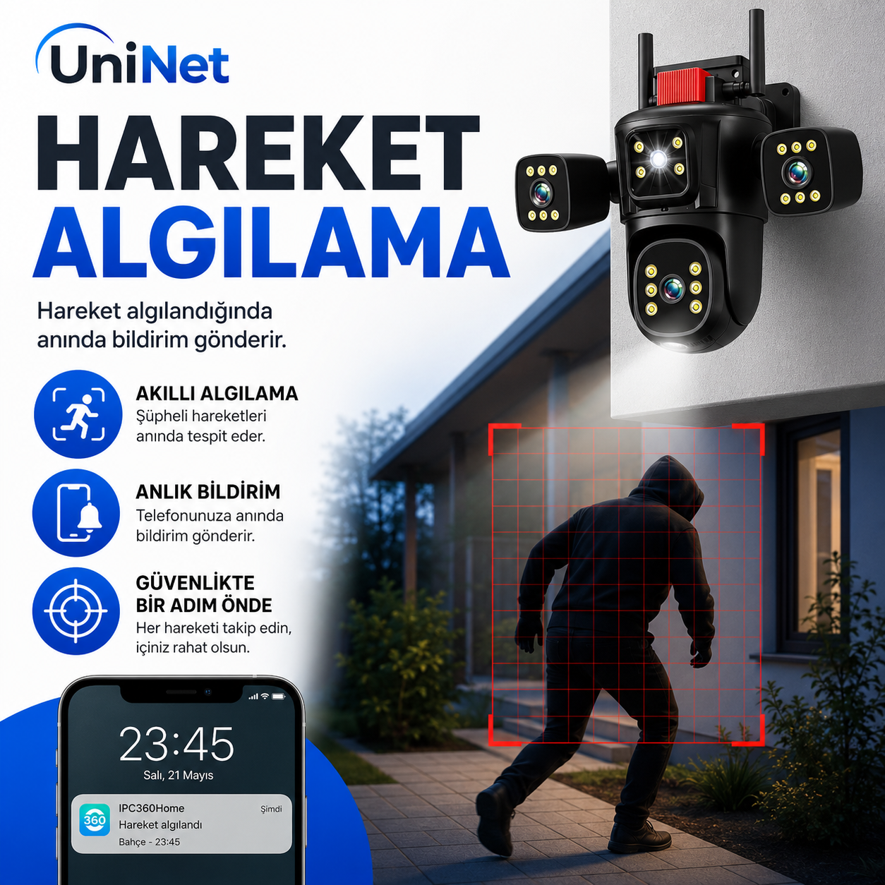 Yoosee YS-25 Pro 8MP 4 Lens PTZ Wi-Fi Kamera