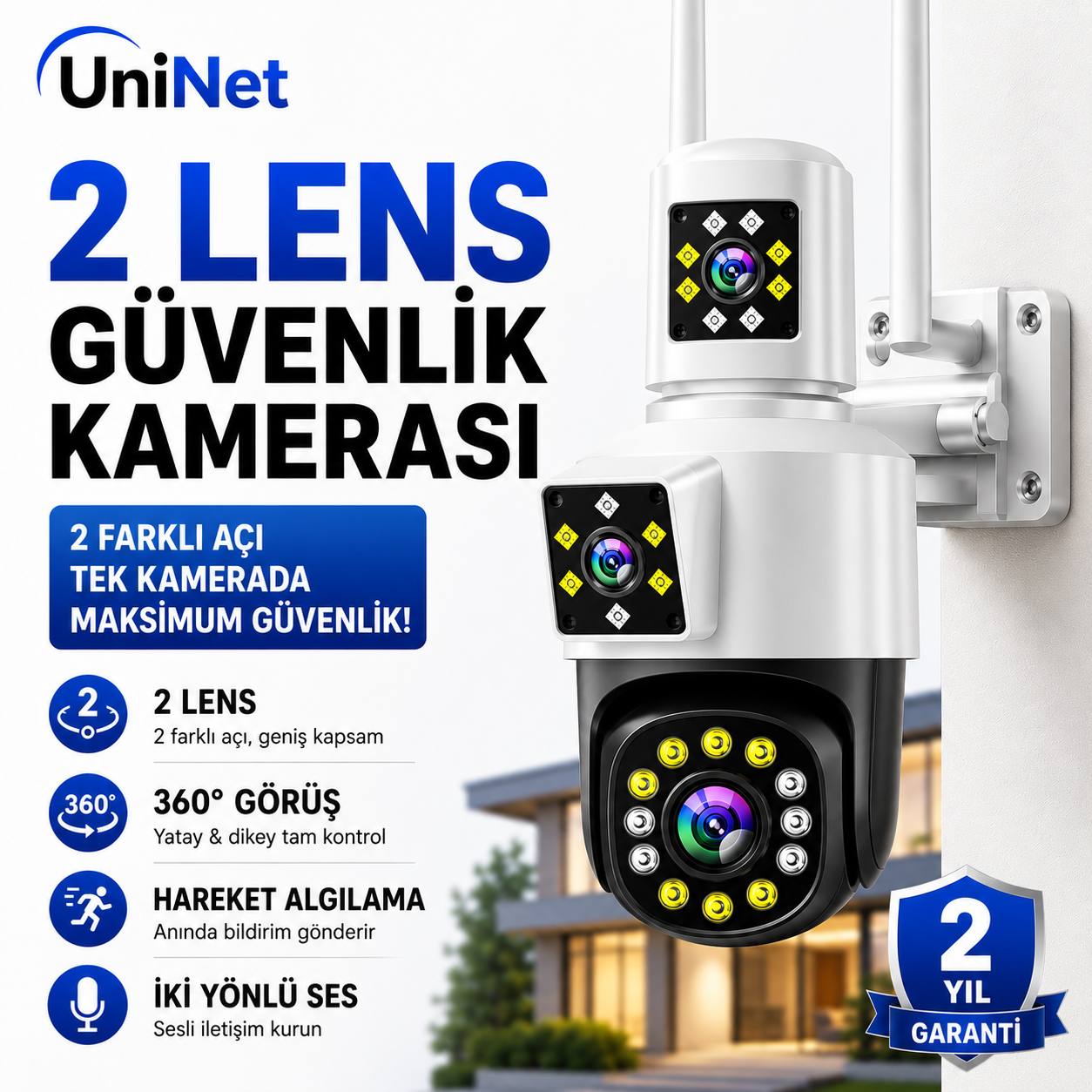 Yoosee YS-1010 5MP Çift Kameralı Wi-Fi Dış Mekan Kamera