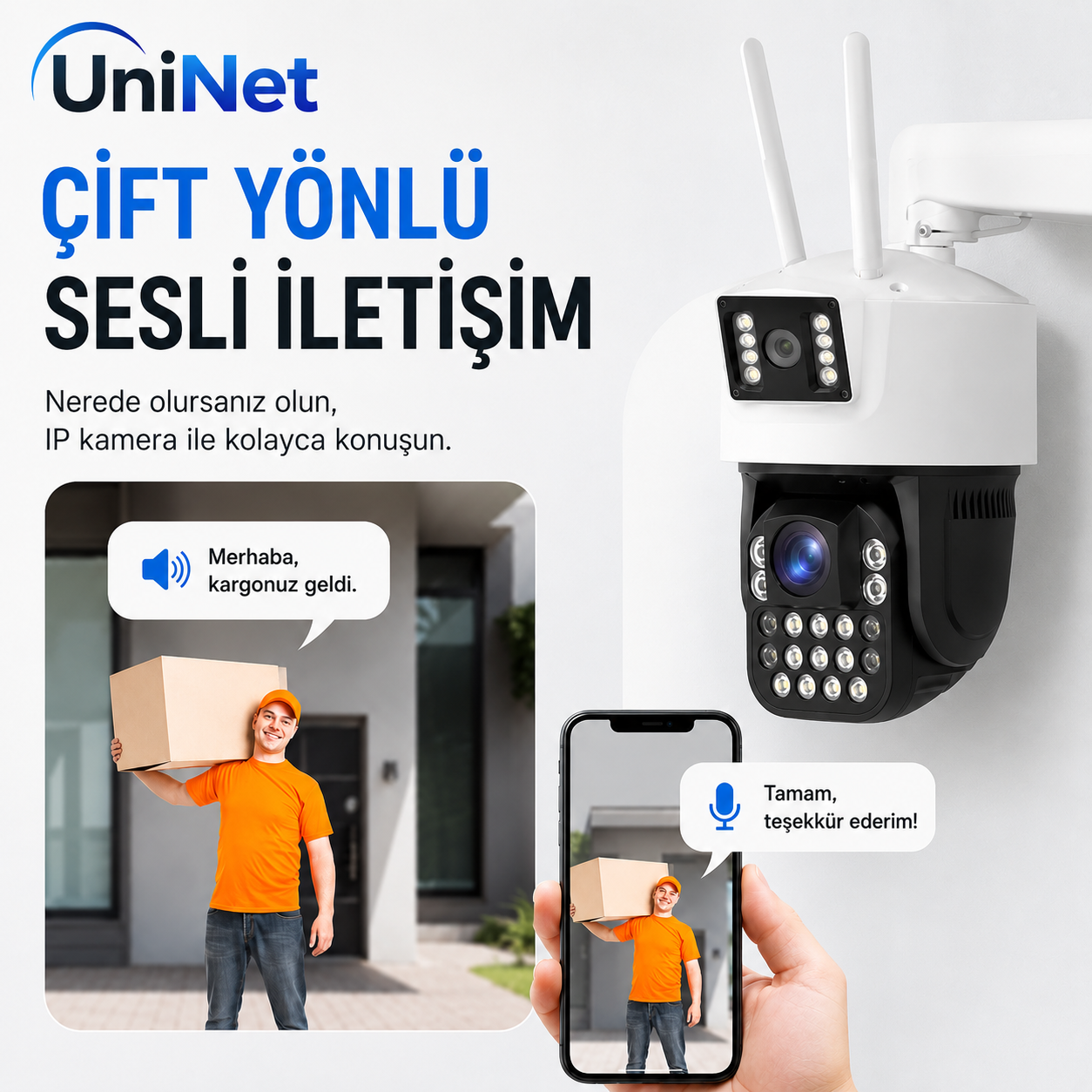 YS-1058 6MP Optik Zoom PTZ Wi-Fi Dış Mekan Kamera