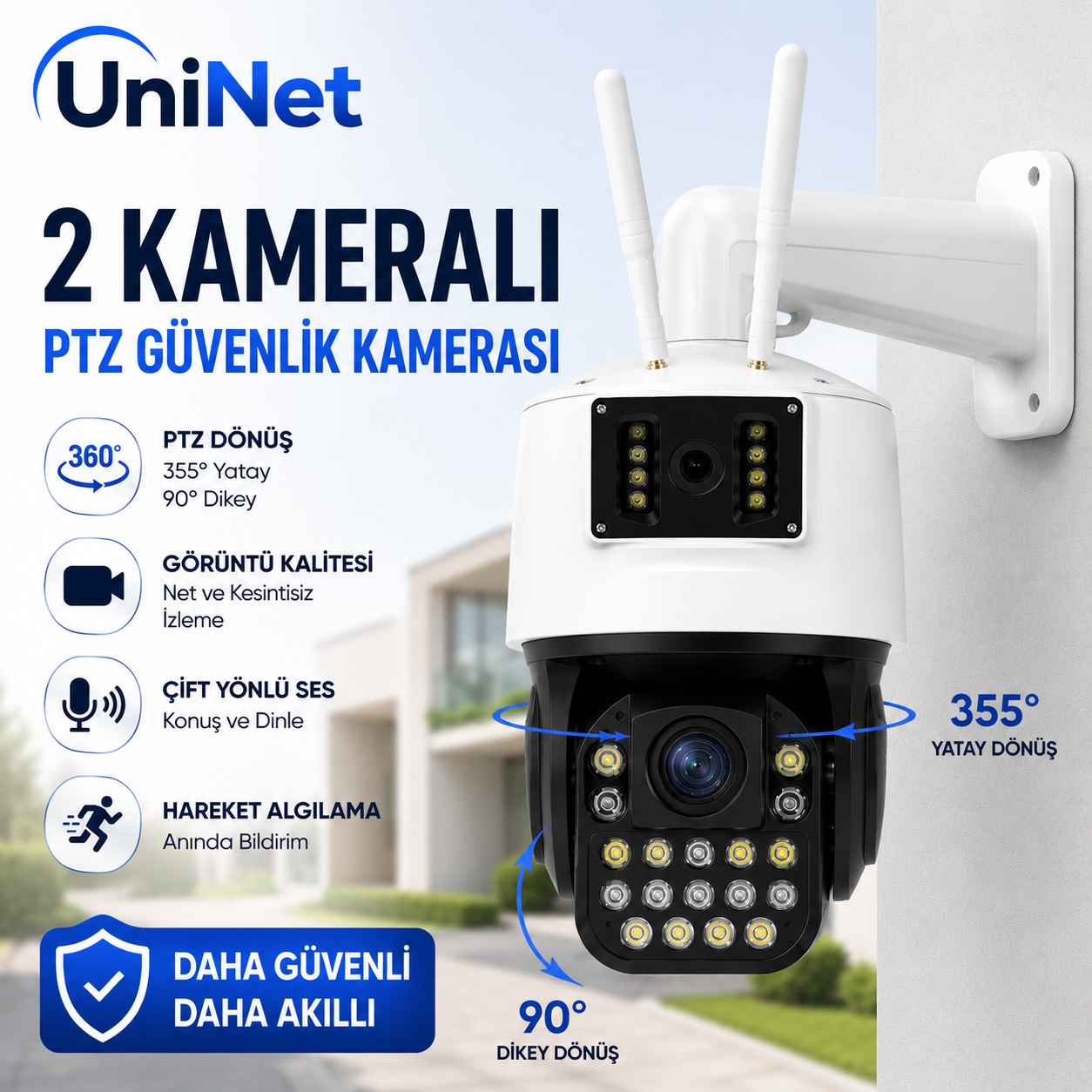 YS-1058 6MP Optik Zoom PTZ Wi-Fi Dış Mekan Kamera