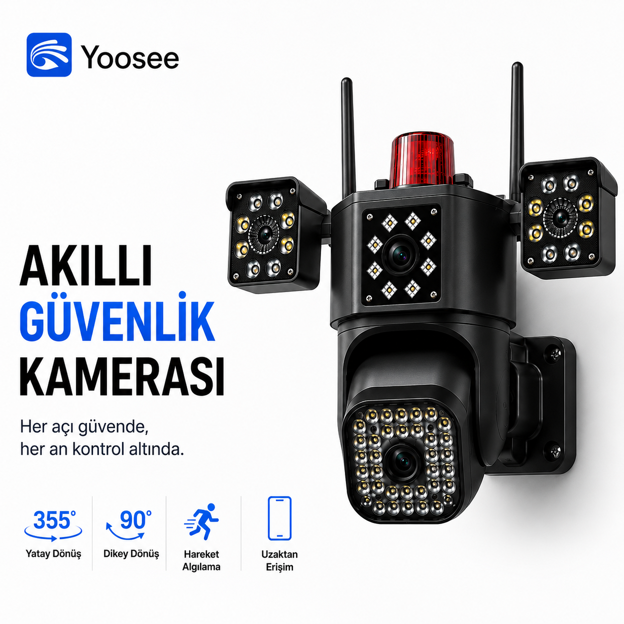 YS-SO42 4G 12V Çift Lens Dış Mekan Kamera