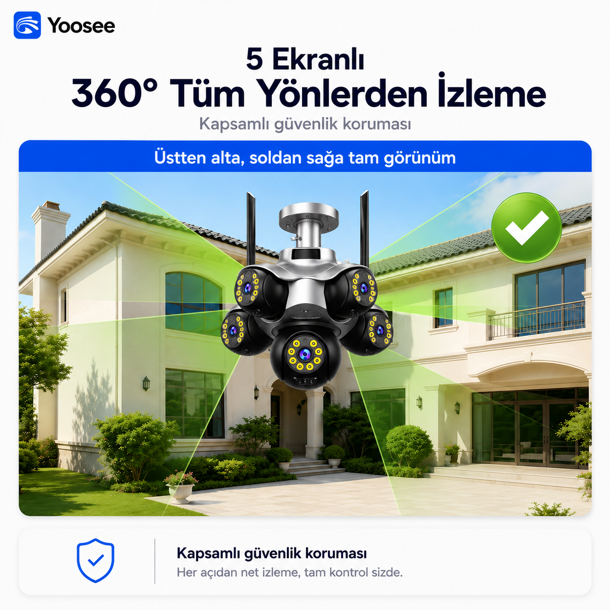 Yoosee YS-5K Pro 5 Kameralı Wi-Fi Dış Mekan Kamera