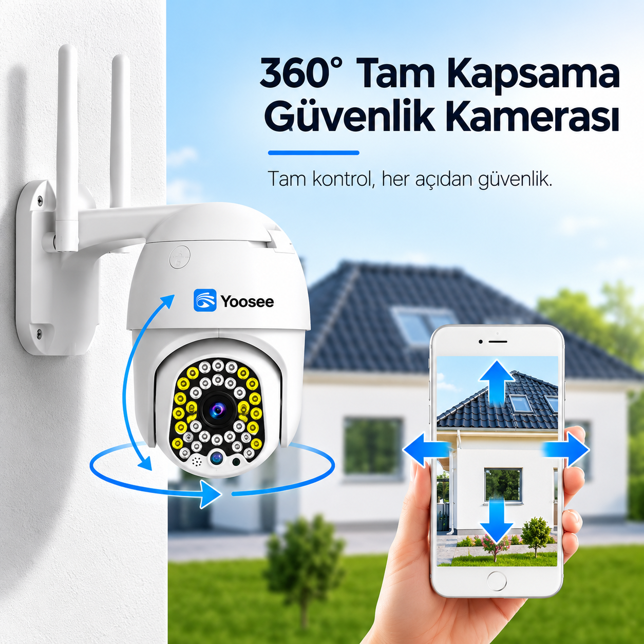 Yoosee YS-06 2MP PTZ Wi-Fi Dış Mekan Kamera
