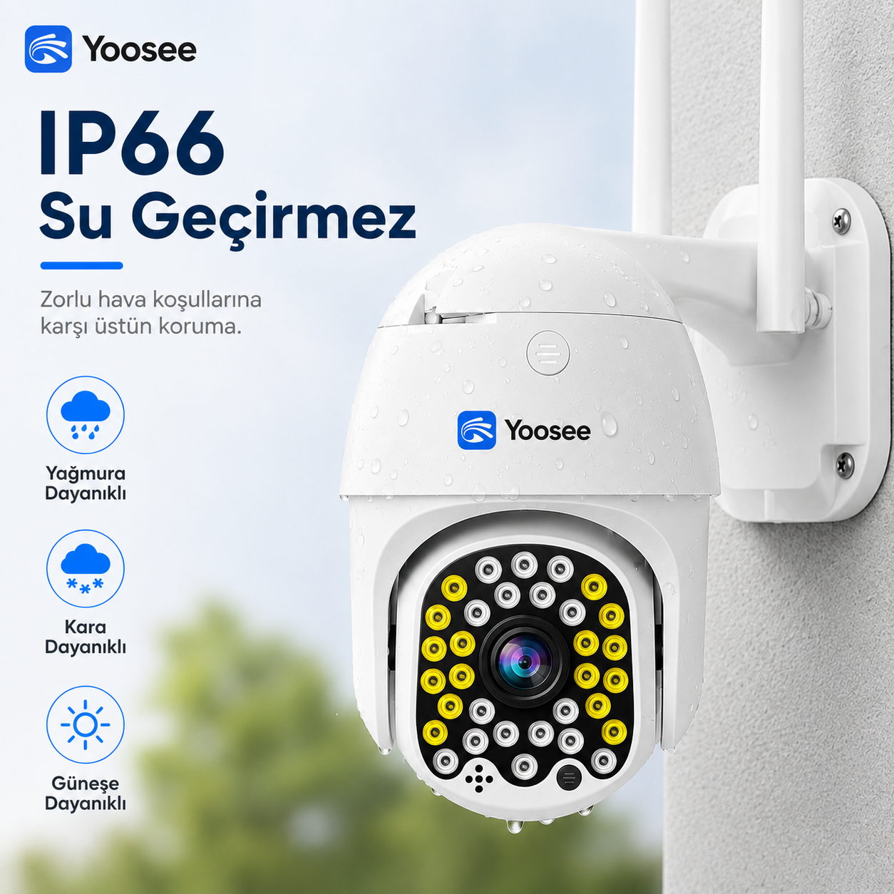 Yoosee YS-06 2MP PTZ Wi-Fi Dış Mekan Kamera