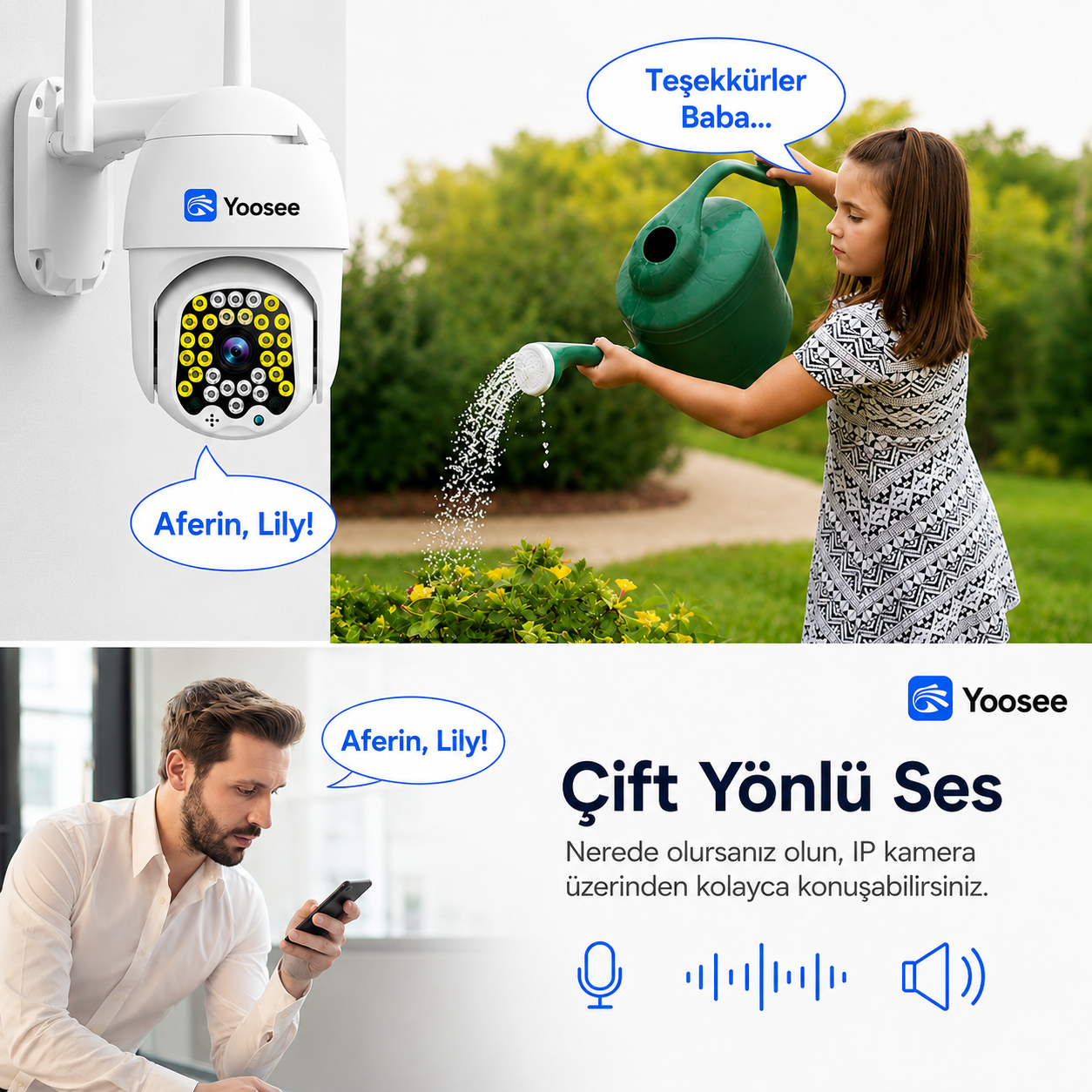 Yoosee YS-06 2MP PTZ Wi-Fi Dış Mekan Kamera