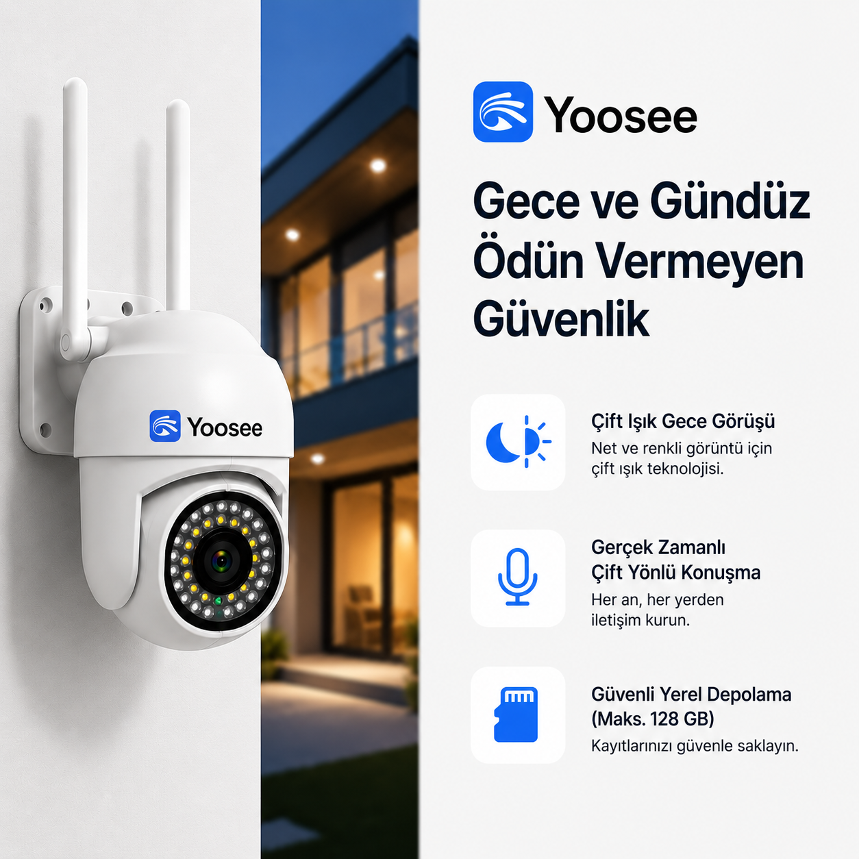 Yoosee YS-10 Mini 2MP Wi-Fi İç/Dış Mekan Kamera