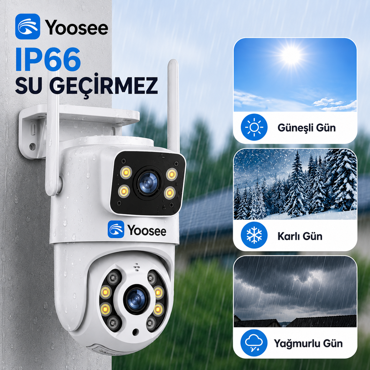 Yoosee YS-10 Pro 6MP Çift Lens PTZ Wi-Fi Kamera