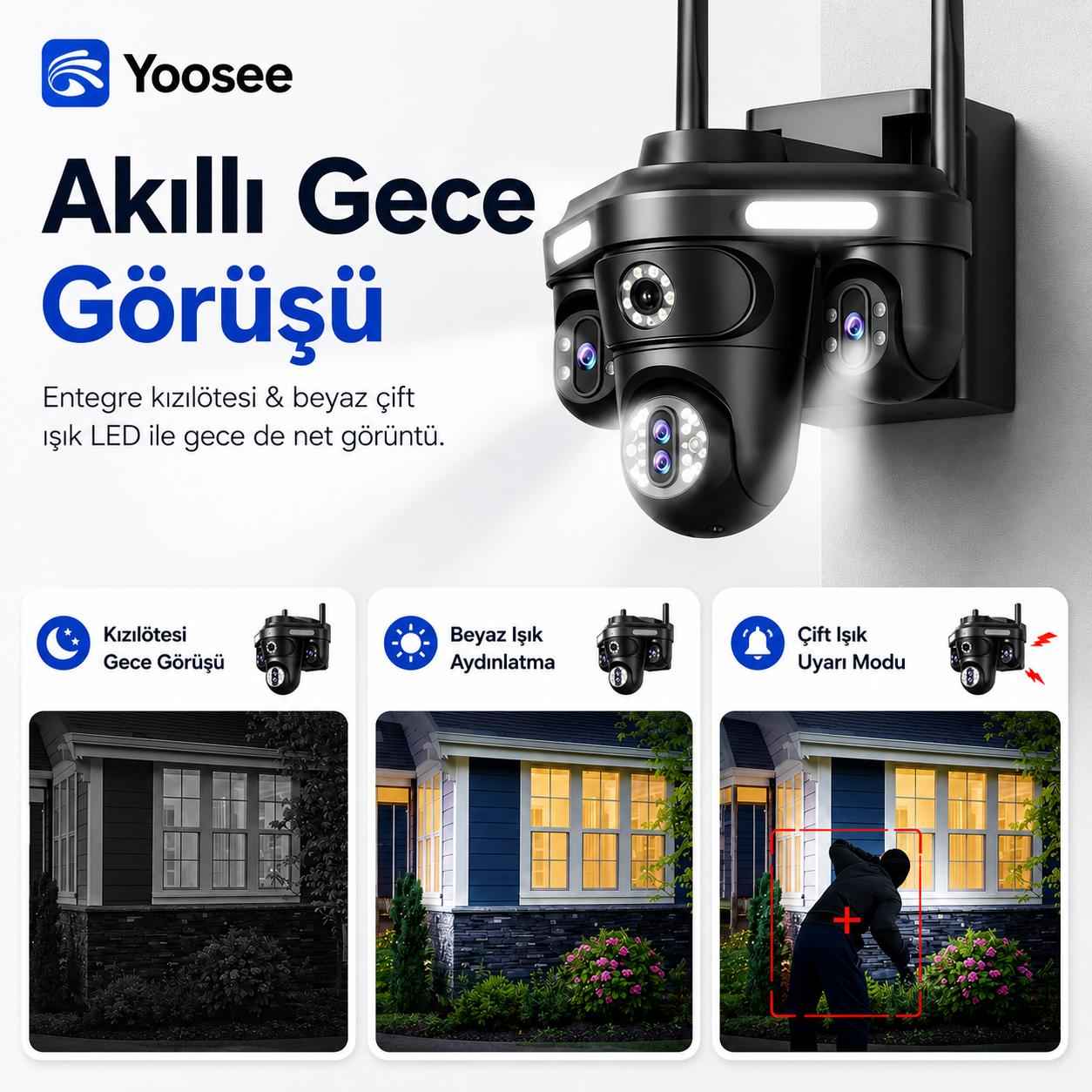 Yoosee YS-18 Pro Max 16MP 4 Lens PTZ Wi-Fi Kamera