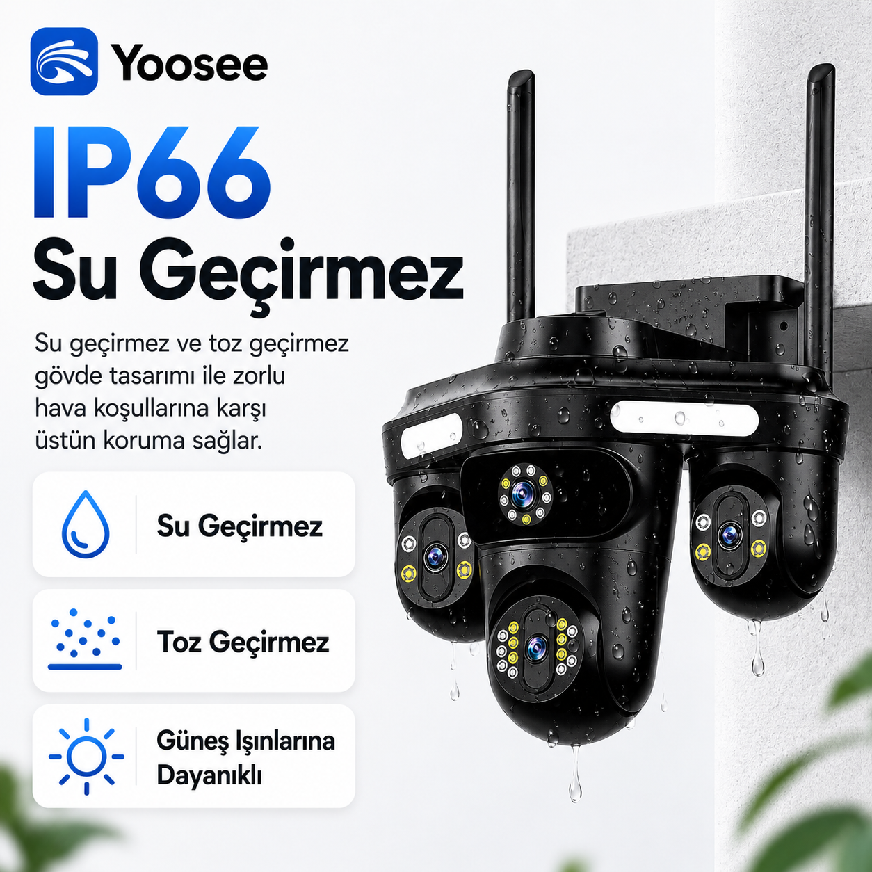 Yoosee YS-18 Pro Max 16MP 4 Lens PTZ Wi-Fi Kamera