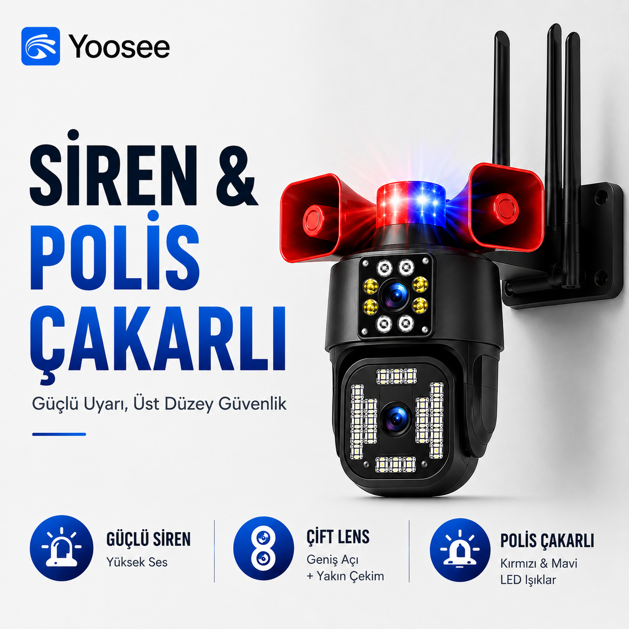 YS-22 PRO 6mp Çift Lensli Dış Mekân Güvenlik Kamerası