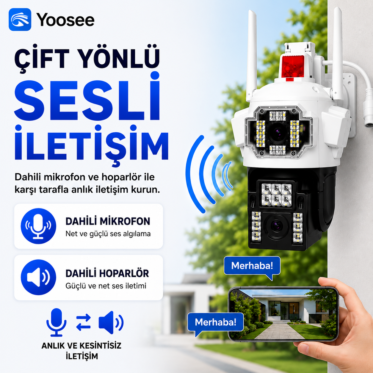 Yoosee 4K Pro 16MP 4 Lens Wi-Fi/4G Kamera