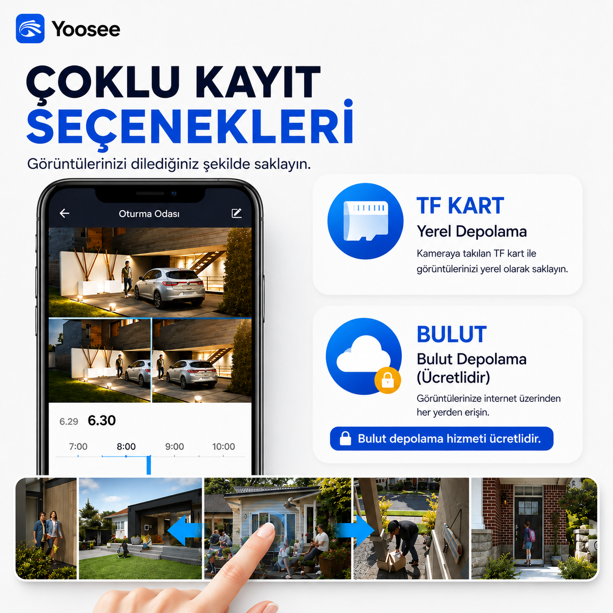 YS-23 3 kameralı 1 PTZ 2 sabit 9 mp güvenlik kamerası