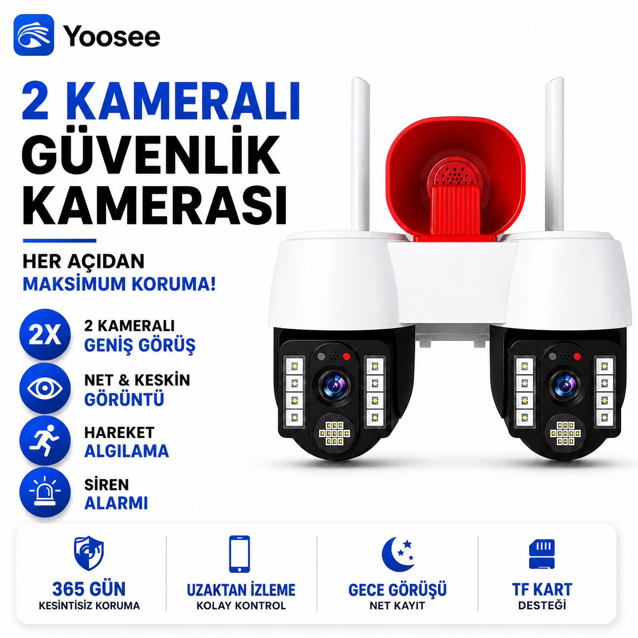 Yoosee YS-24 8MP Çift Lens PTZ Wi-Fi/4G Kamera
