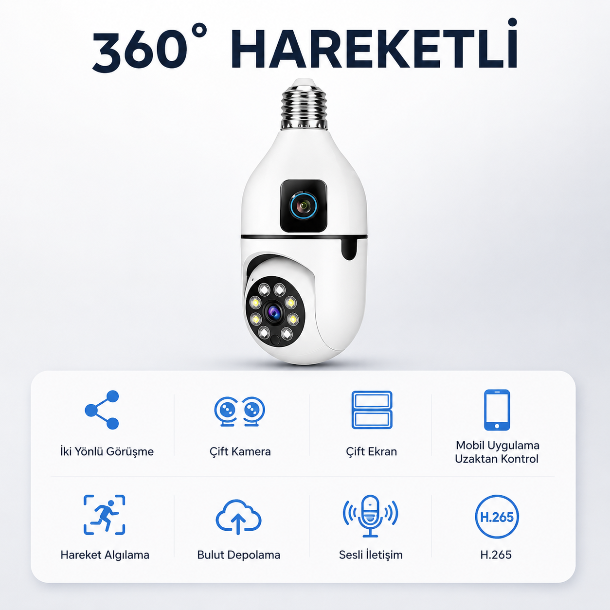 Yoosee YS-11 Pro 4MP Çift Kameralı Wi-Fi İç Mekan Kamera