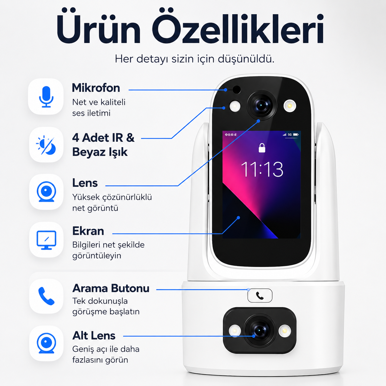 YS-13 Ekranlı Bebek İzleme Kamerası