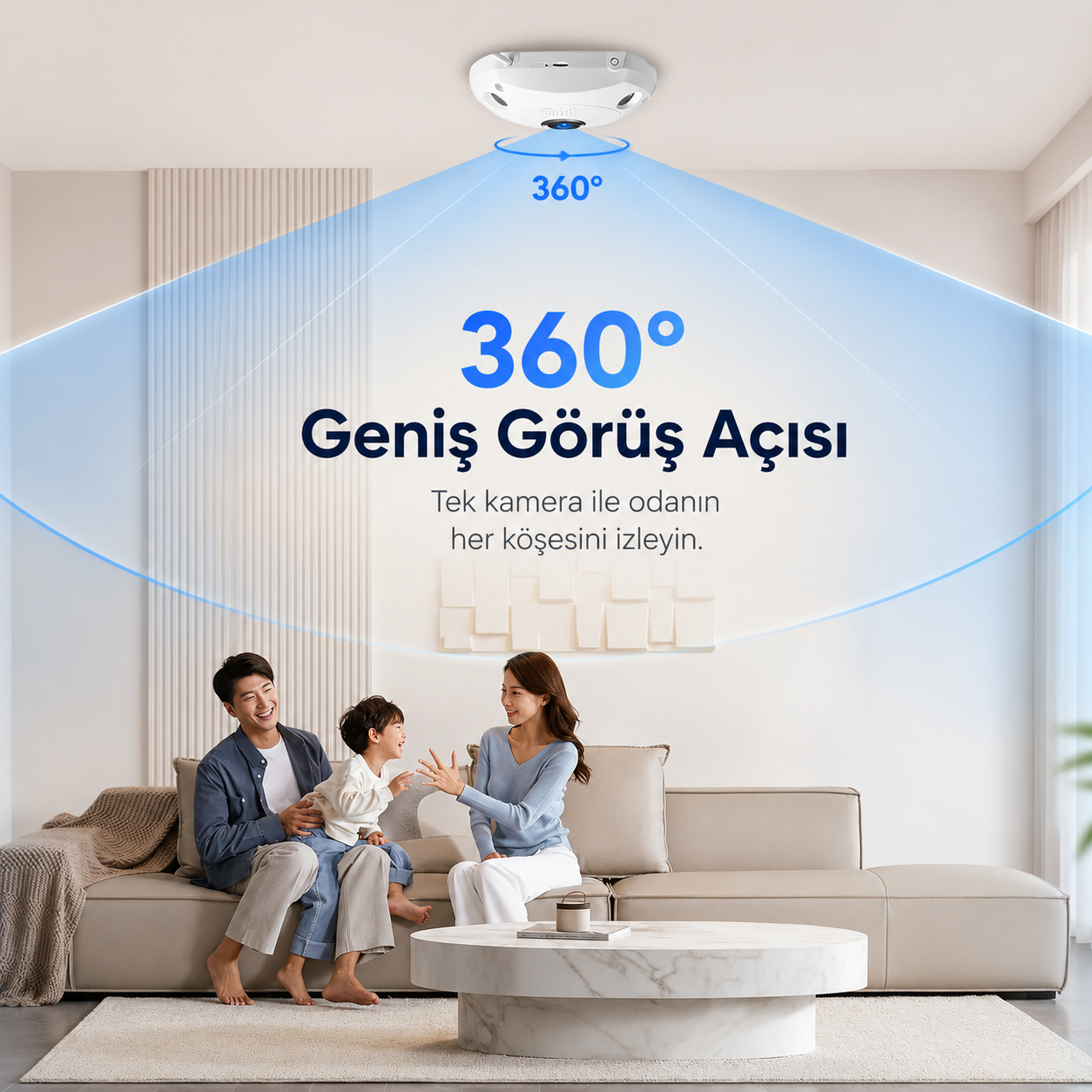 V380 360° Panoramik Balıkgözü Wi-Fi İç Mekan Kamera