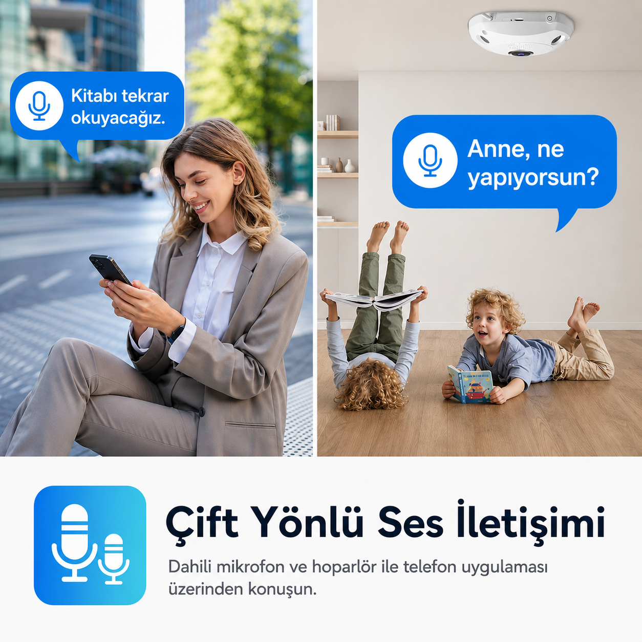 V380 360° Panoramik Balıkgözü Wi-Fi İç Mekan Kamera