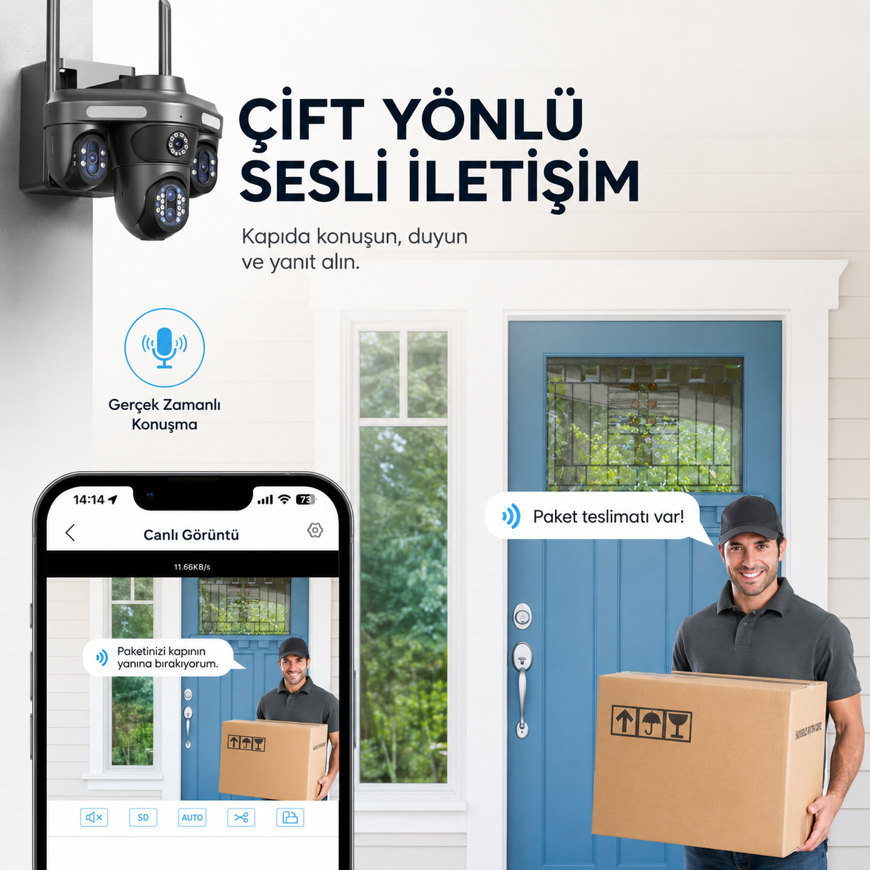 Yoosee YS-18 Pro Max 16MP 4 Lens PTZ Wi-Fi Kamera