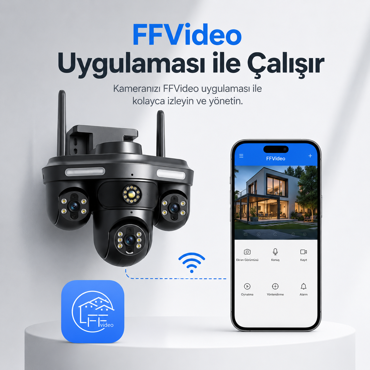 Yoosee YS-18 Pro Max 16MP 4 Lens PTZ Wi-Fi Kamera