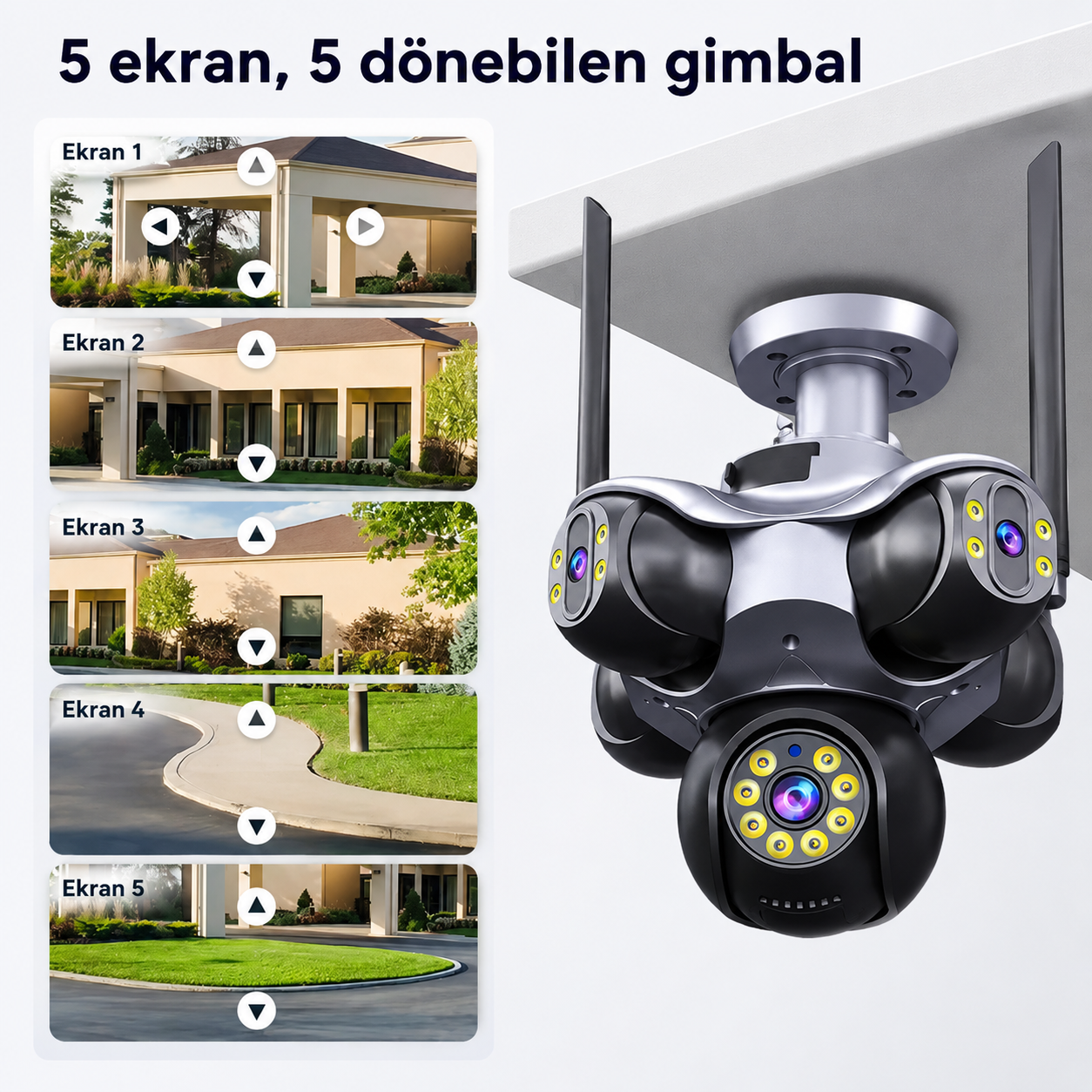 Yoosee YS-5K Pro 5 Kameralı Wi-Fi Dış Mekan Kamera