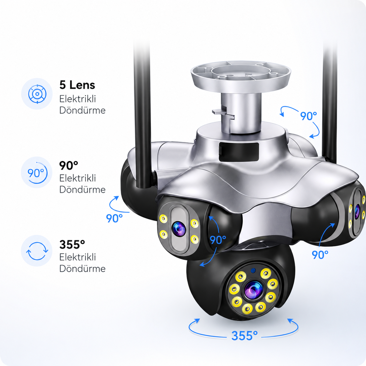 Yoosee YS-5K Pro 5 Kameralı Wi-Fi Dış Mekan Kamera