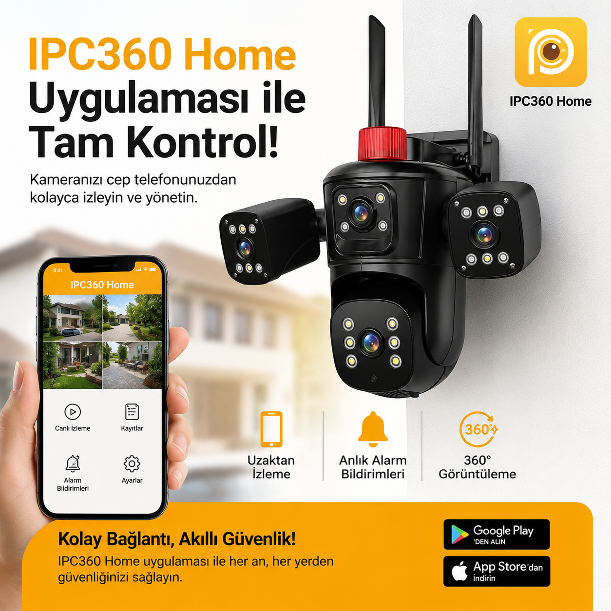 Yoosee YS-25 Pro 8MP 4 Lens PTZ Wi-Fi Kamera