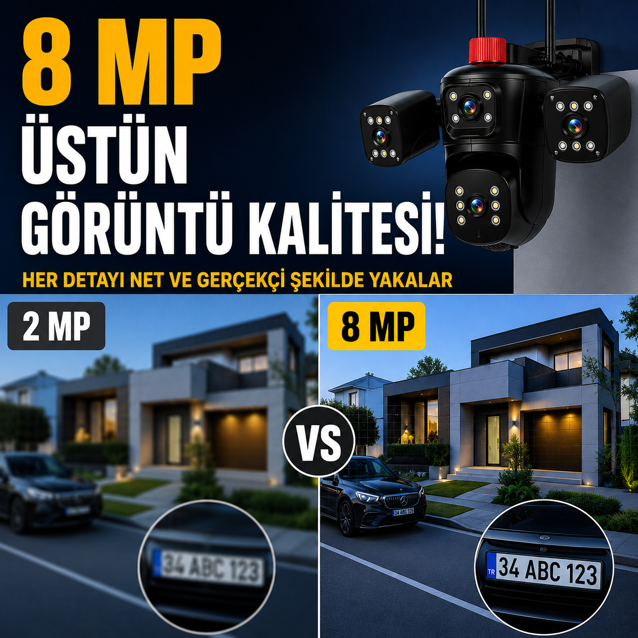 Yoosee YS-25 Pro 8MP 4 Lens PTZ Wi-Fi Kamera