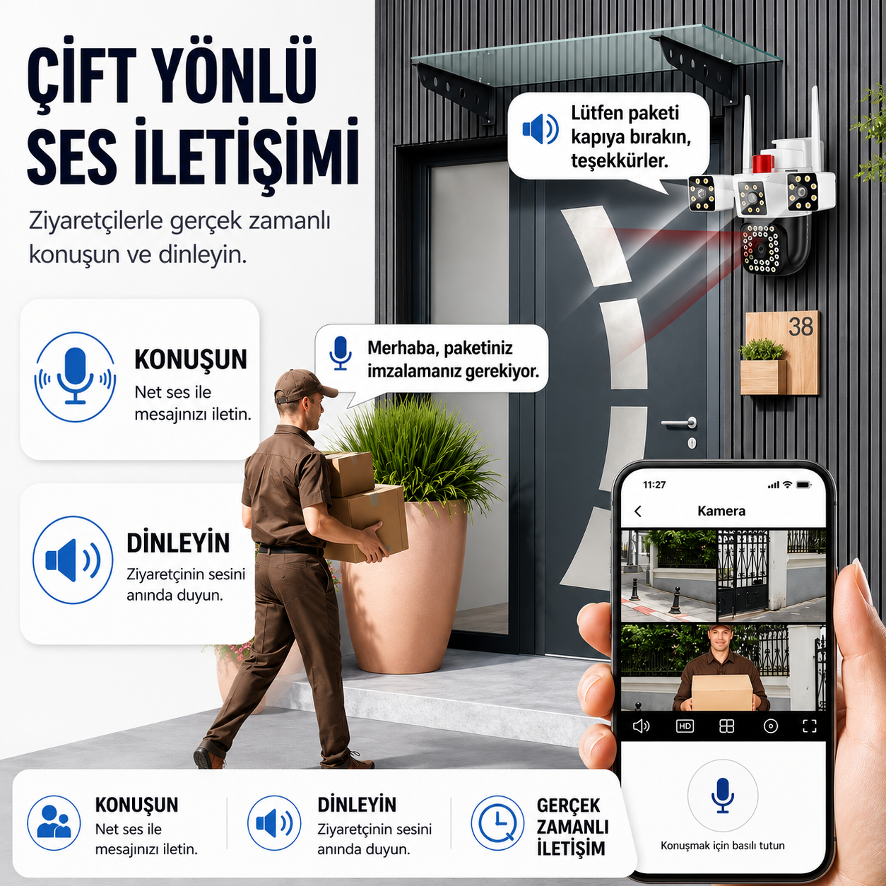 Yoosee YS-24 Pro 6MP 3 Lens PTZ Wi-Fi Kamera