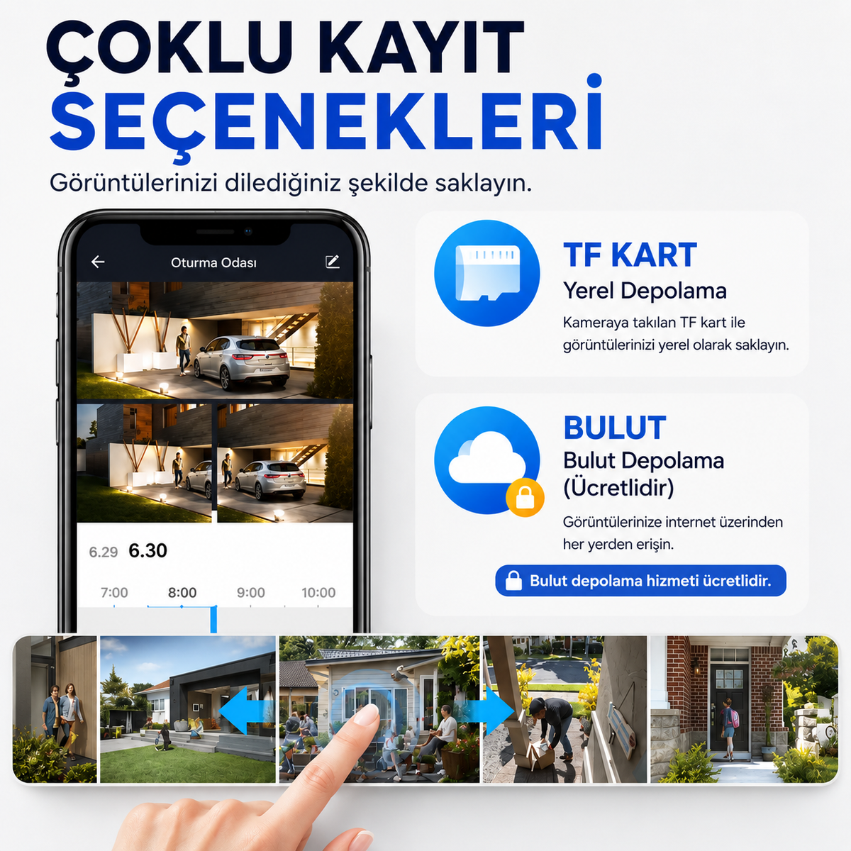 YS-23 3 kameralı 1 PTZ 2 sabit 9 mp güvenlik kamerası