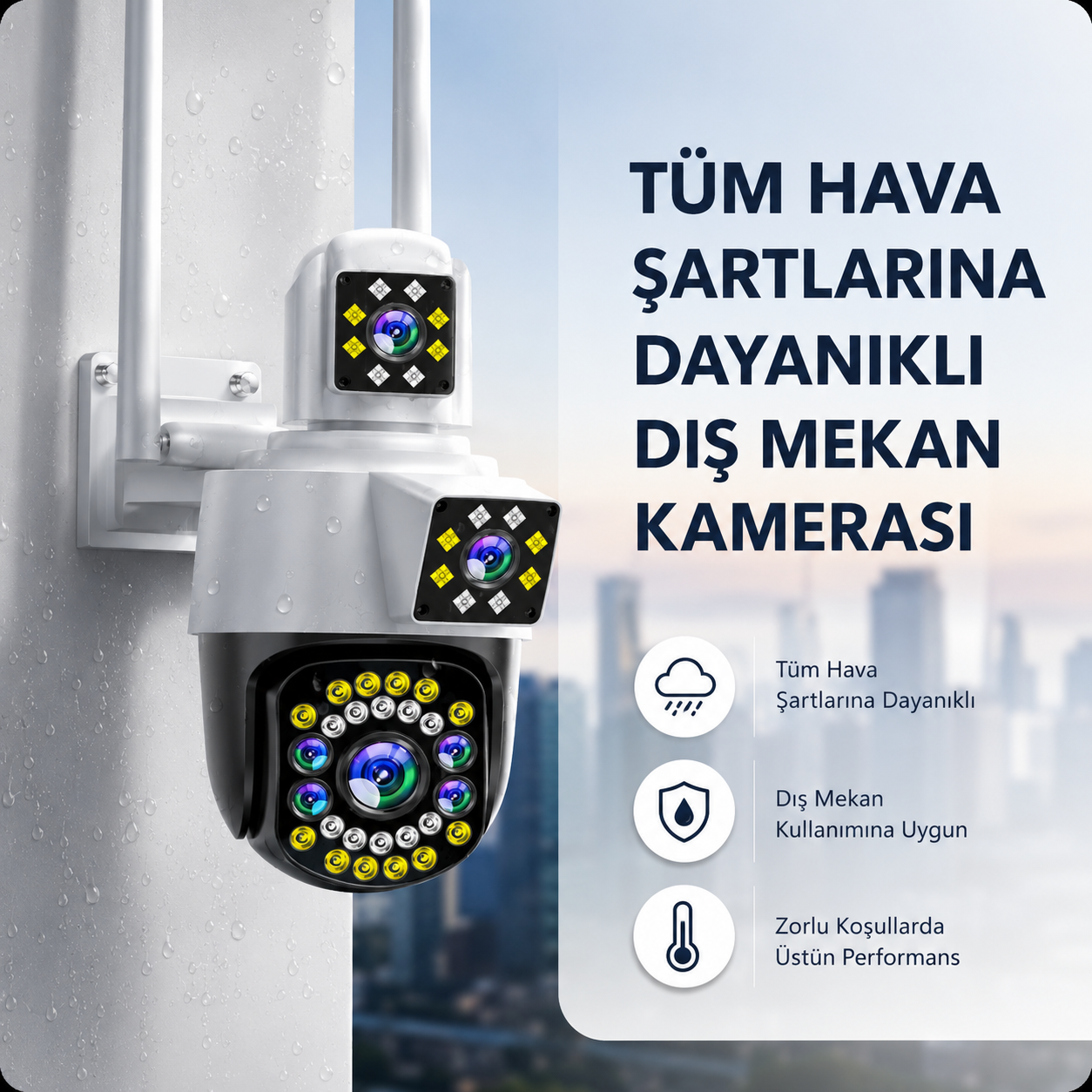 Yoosee YS-1010 5MP Çift Kameralı Wi-Fi Dış Mekan Kamera