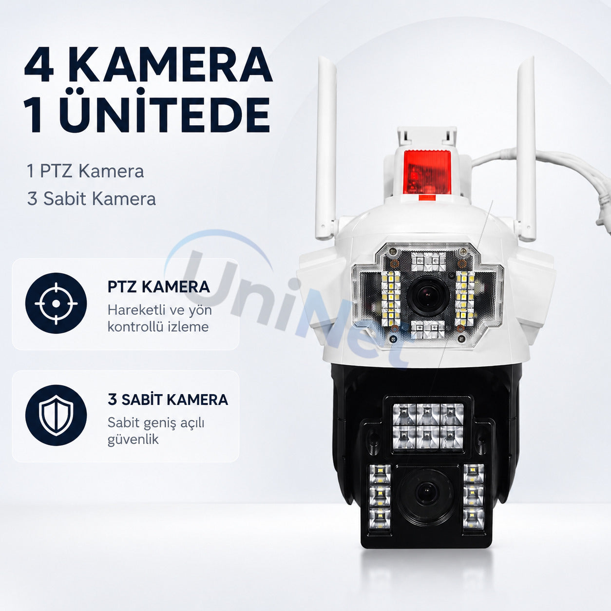 Yoosee YS-22 Pro Max 8MP 4 Kameralı Wi-Fi Dış Mekan Kamera