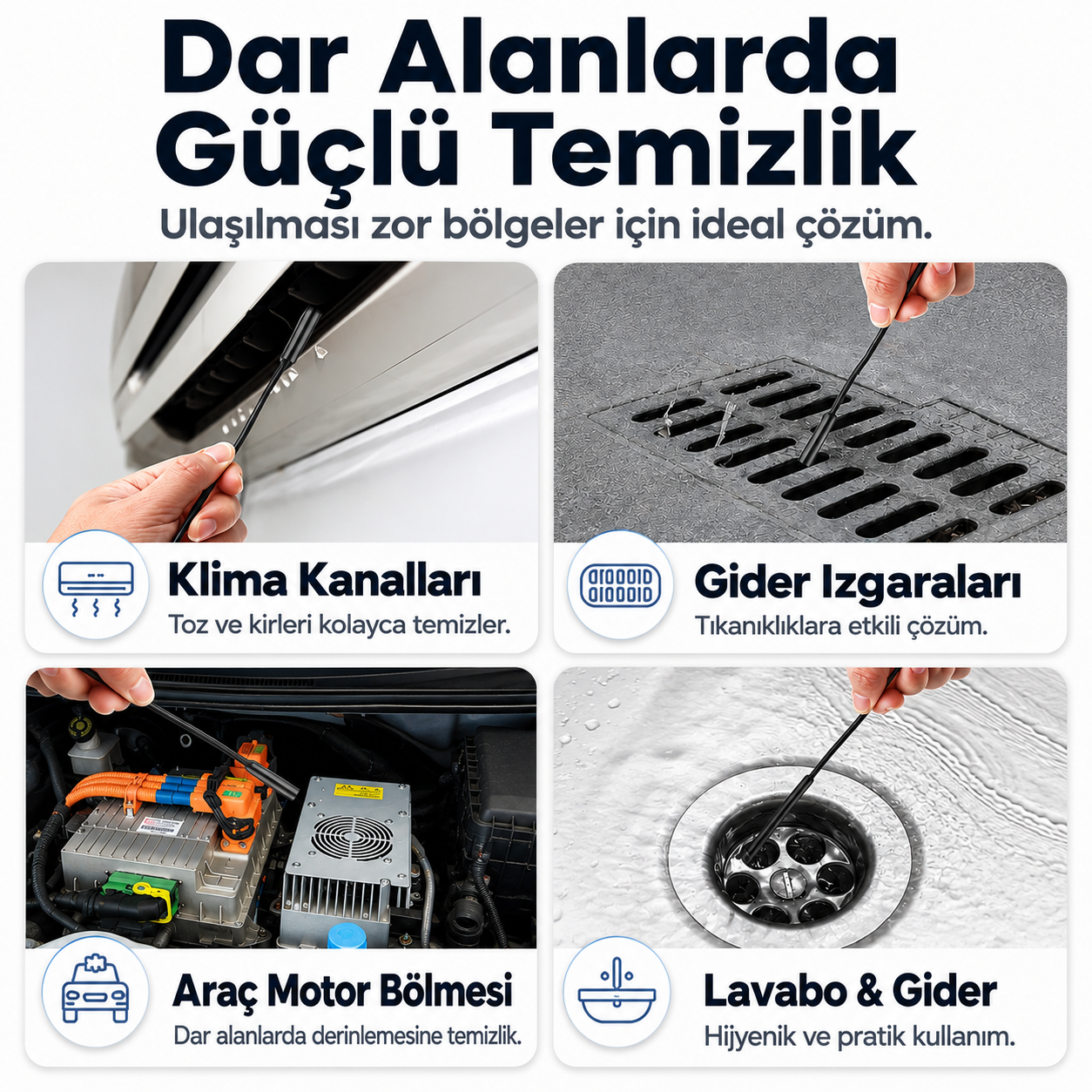 20 Metre 2 Kameralı Monitörlü Yılan Kamera