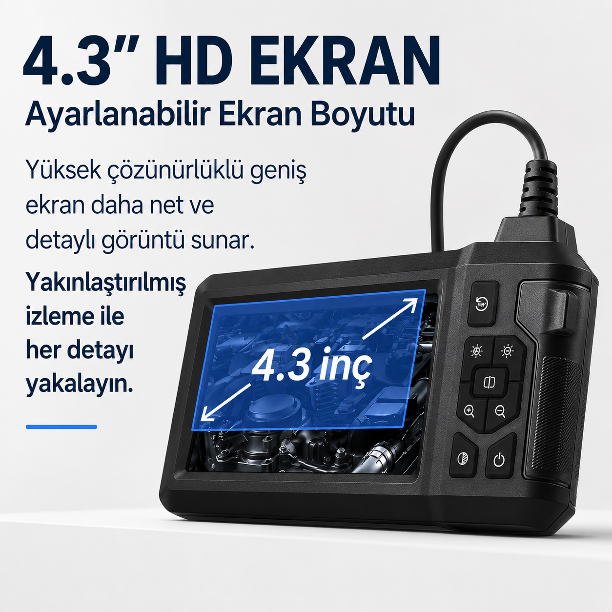 20 Metre 2 Kameralı Monitörlü Yılan Kamera