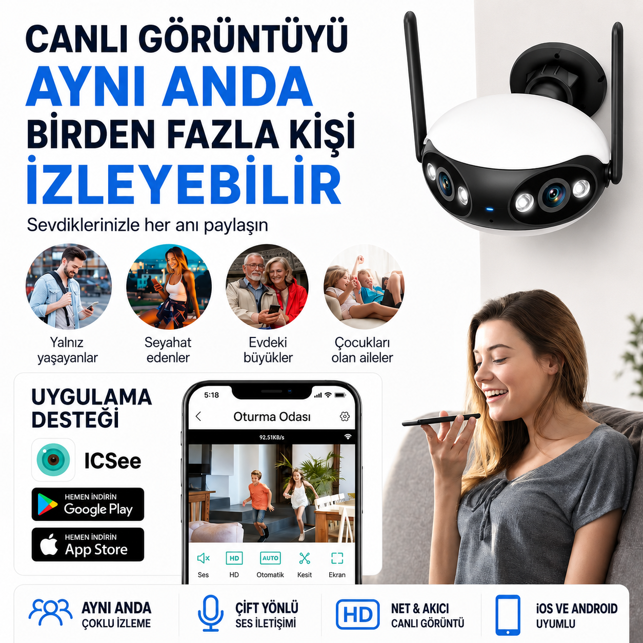 Yoosee YS-19 Panorama 4MP Wi-Fi Dış Mekan Kamera