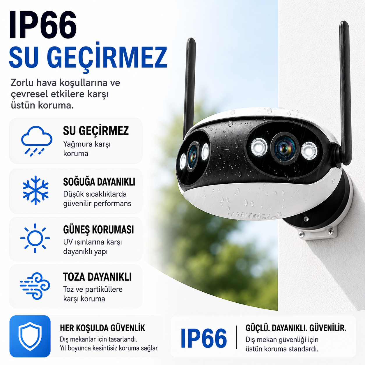 Yoosee YS-19 Panorama 4MP Wi-Fi Dış Mekan Kamera