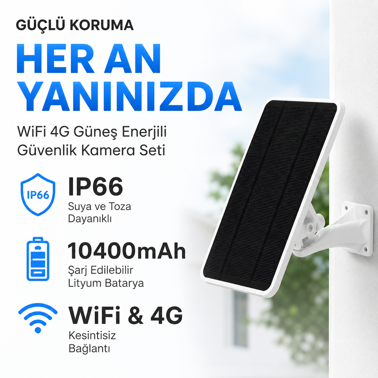 Güneş Panelli 4G Router Wi-Fi Sağlayıcı