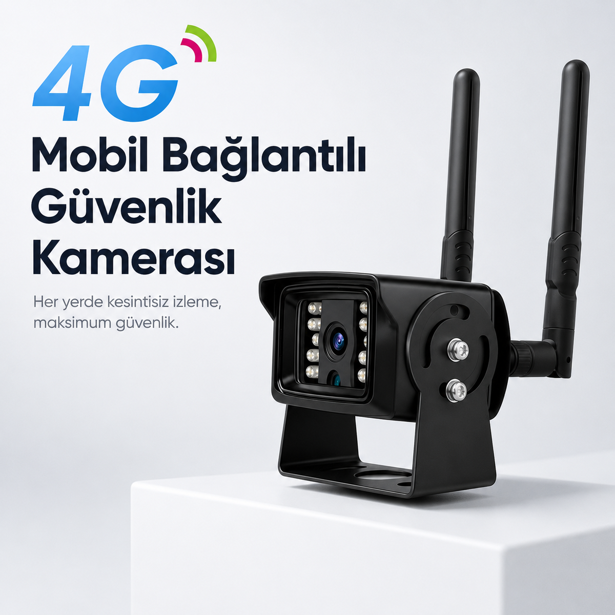 4G SIM Kartlı Çelik Kasa 1080P Araç Güvenlik Kamerası