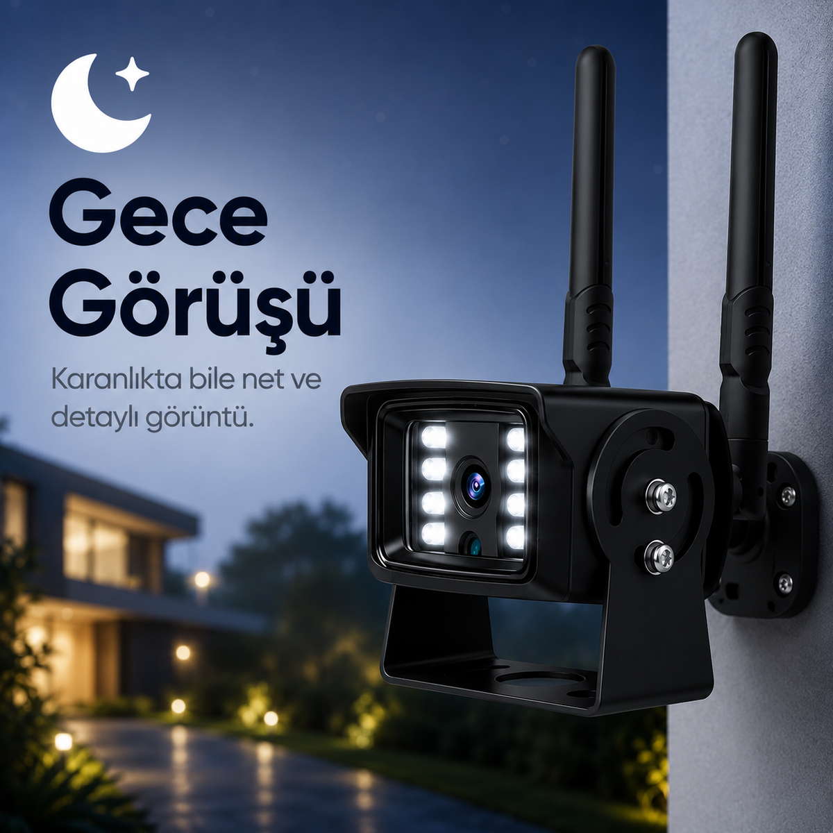 4G SIM Kartlı Çelik Kasa 1080P Araç Güvenlik Kamerası