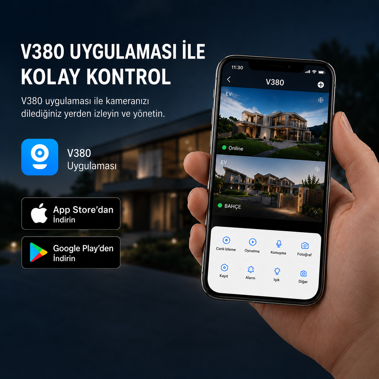 YS-SO42 4G 12V Çift Lens Dış Mekan Kamera