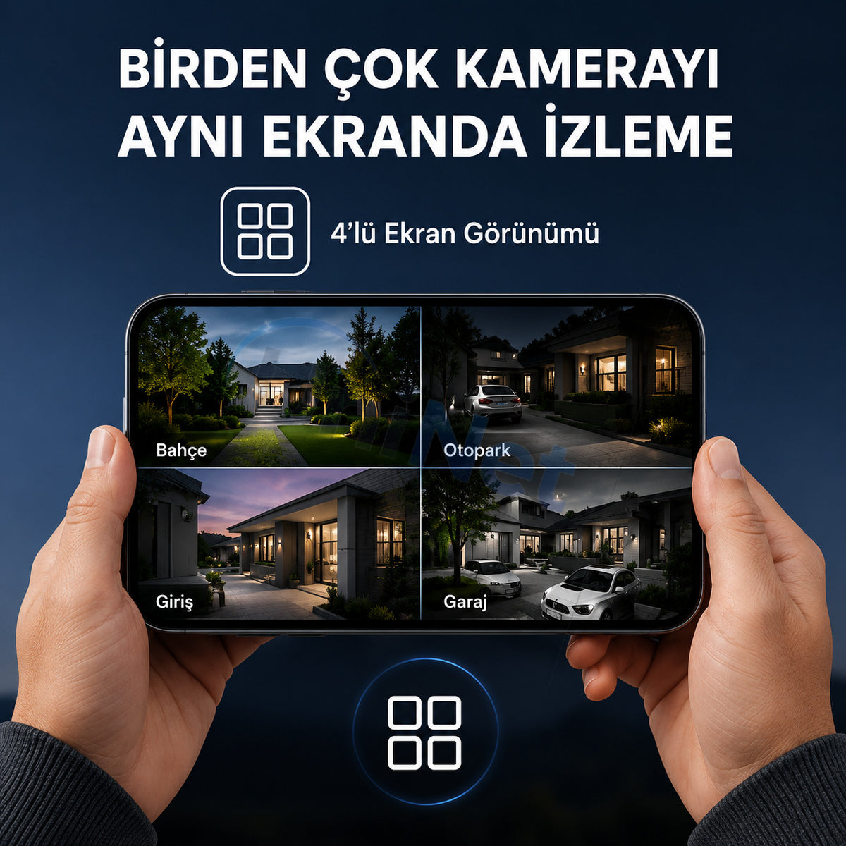 Yoosee YS-22 Pro Max 8MP 4 Kameralı Wi-Fi Dış Mekan Kamera