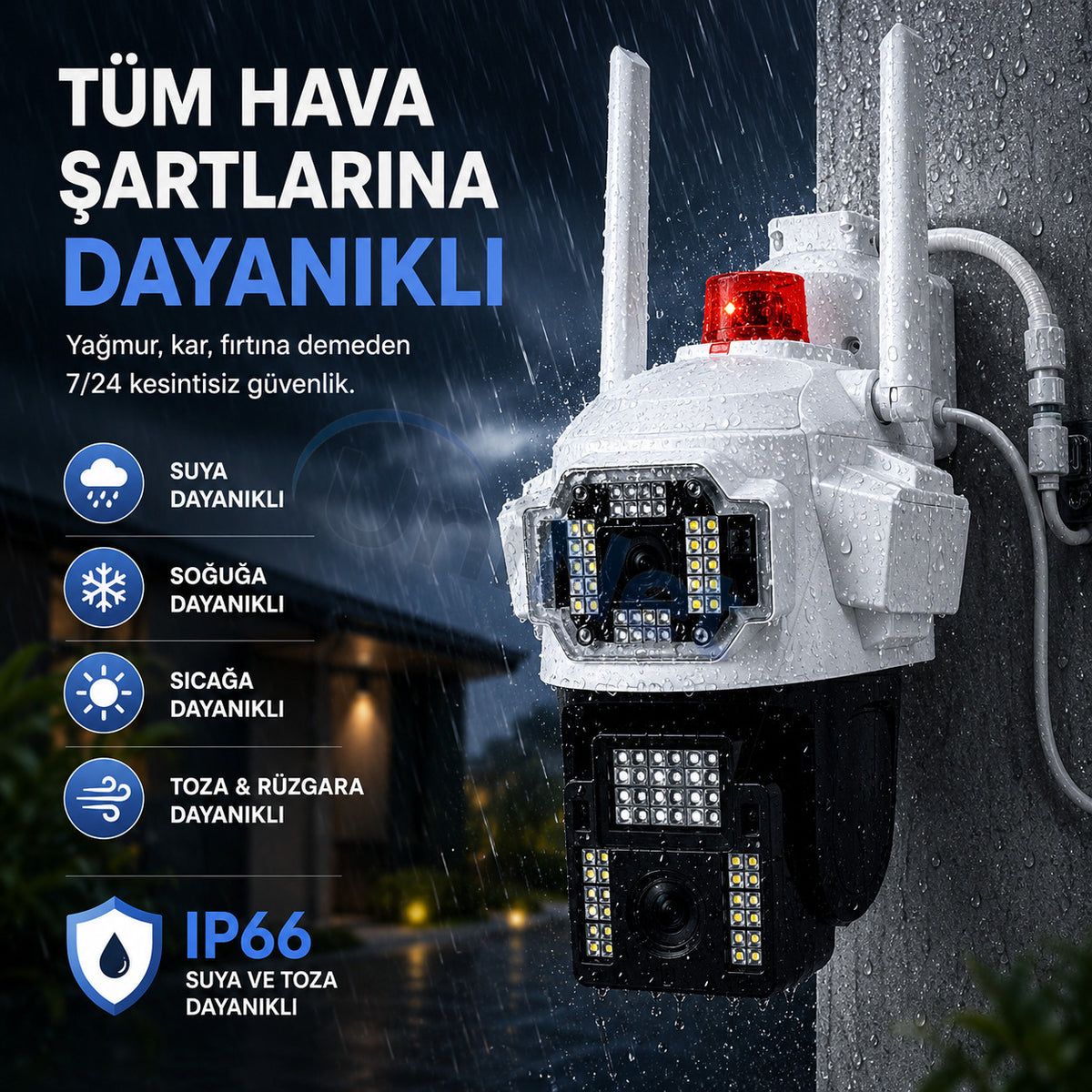 Yoosee YS-22 Pro Max 8MP 4 Kameralı Wi-Fi Dış Mekan Kamera