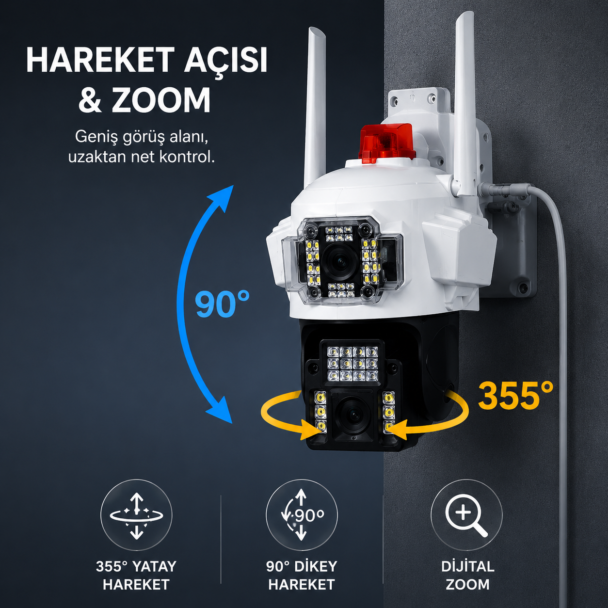 Yoosee 4K Pro 16MP 4 Lens Wi-Fi/4G Kamera