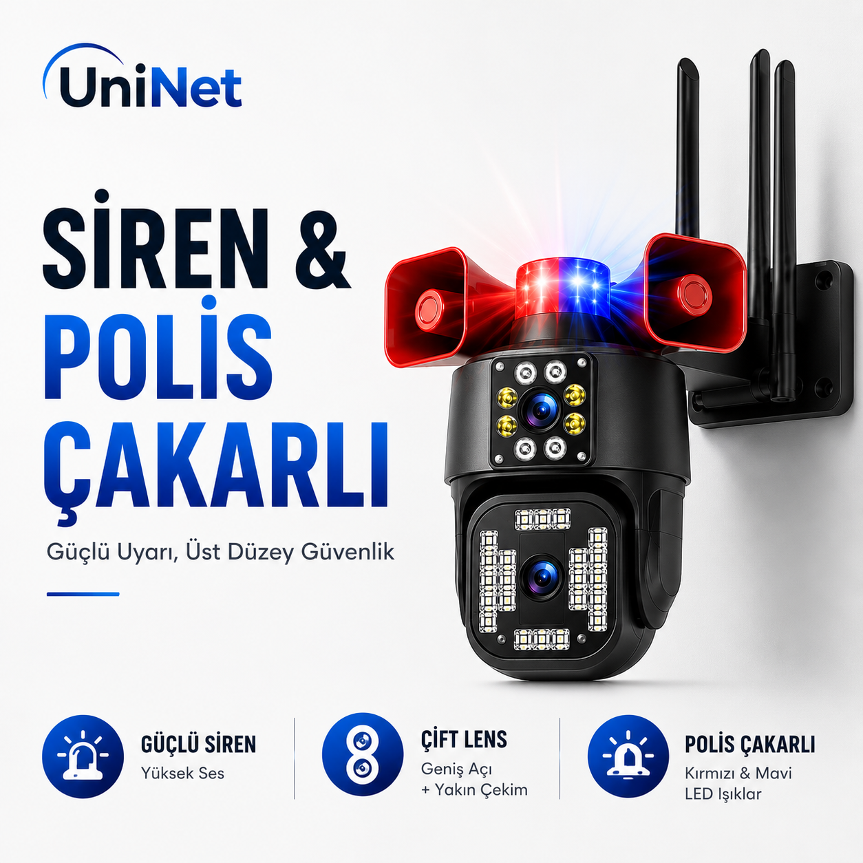 YS-22 PRO 6mp Çift Lensli Dış Mekân Güvenlik Kamerası
