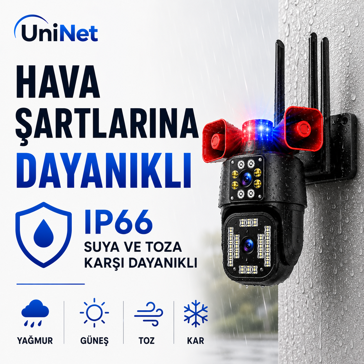 YS-22 PRO 6mp Çift Lensli Dış Mekân Güvenlik Kamerası