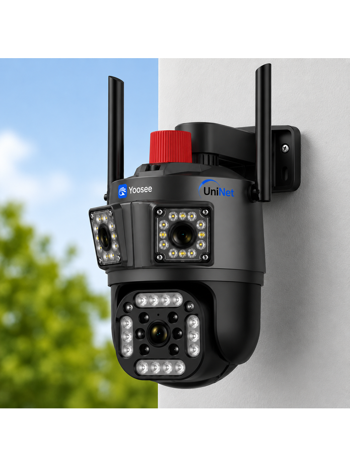 YS-17 Pro 5MP 3 Kameralı Polis Çakarlı Wi-Fi Kamera