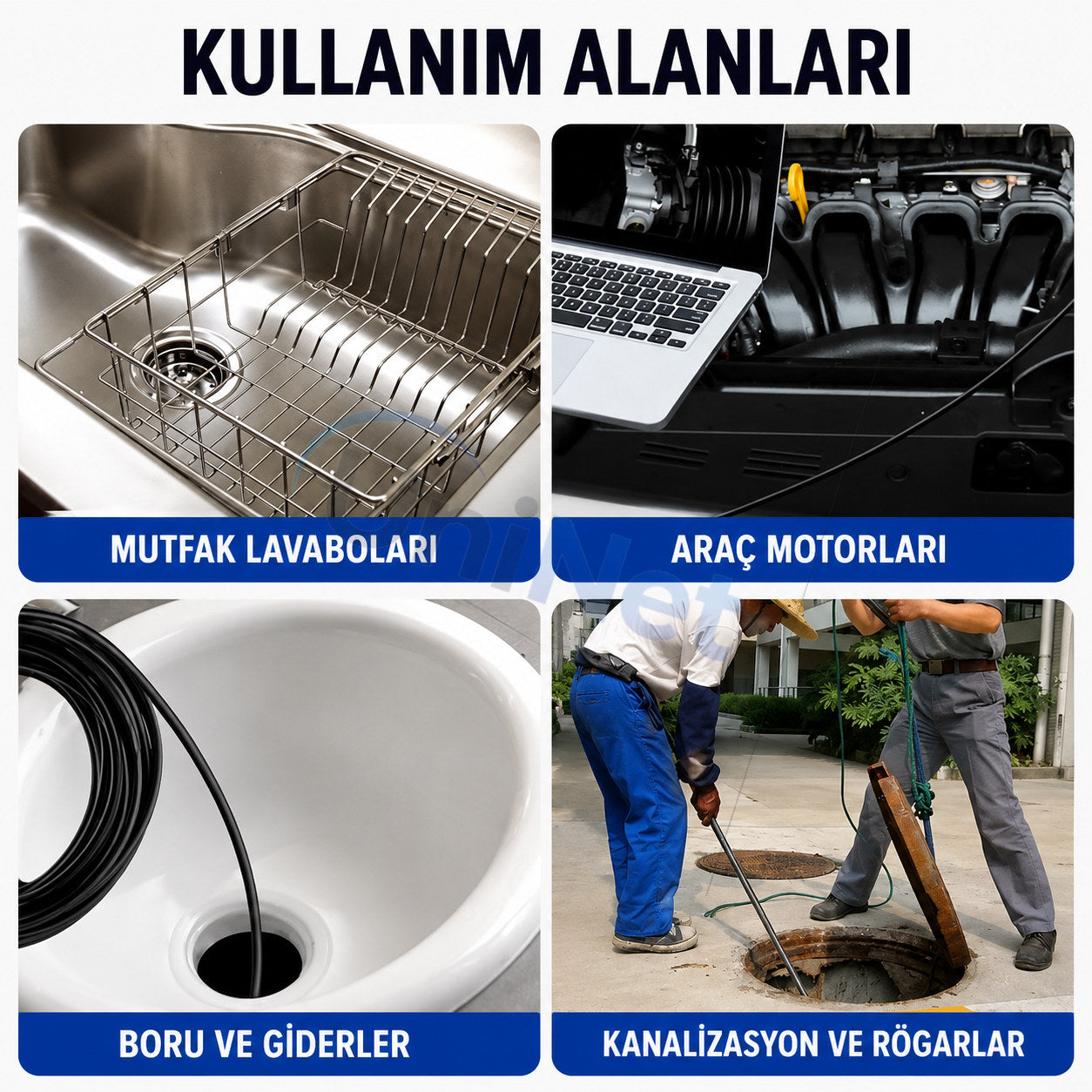 Yoosee SM8-R10 5 Metre iPhone/Android Uyumlu Yılan Kamera
